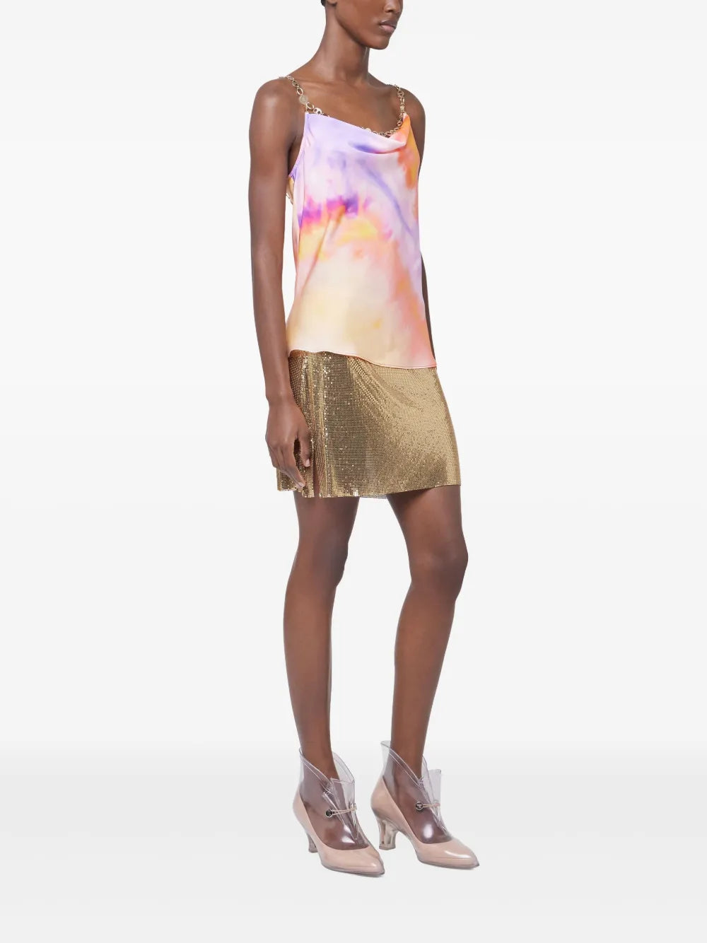 Satin Tie and Dye Top