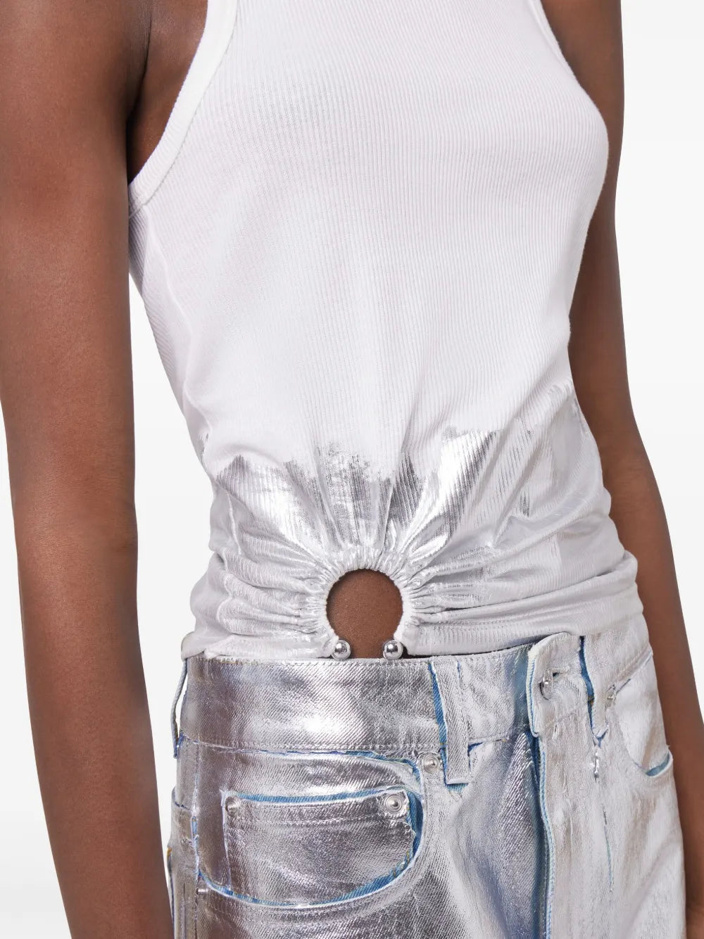 ホワイトジャージータンクトップ