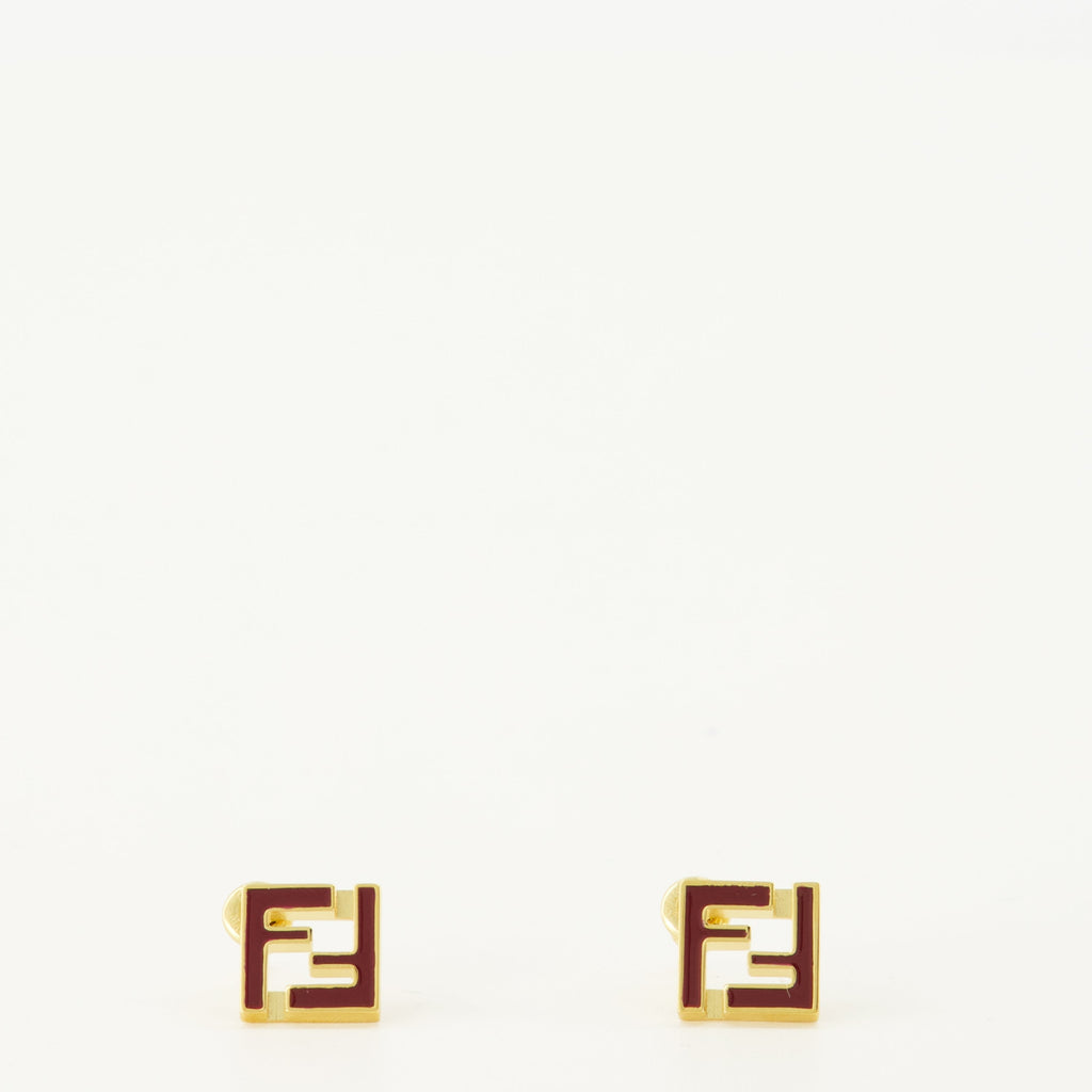 Imagem dos brincos Forver Bordeaux da Fendi para mulheres - Temporada Primavera-Verão 2026 - Vista Frontal