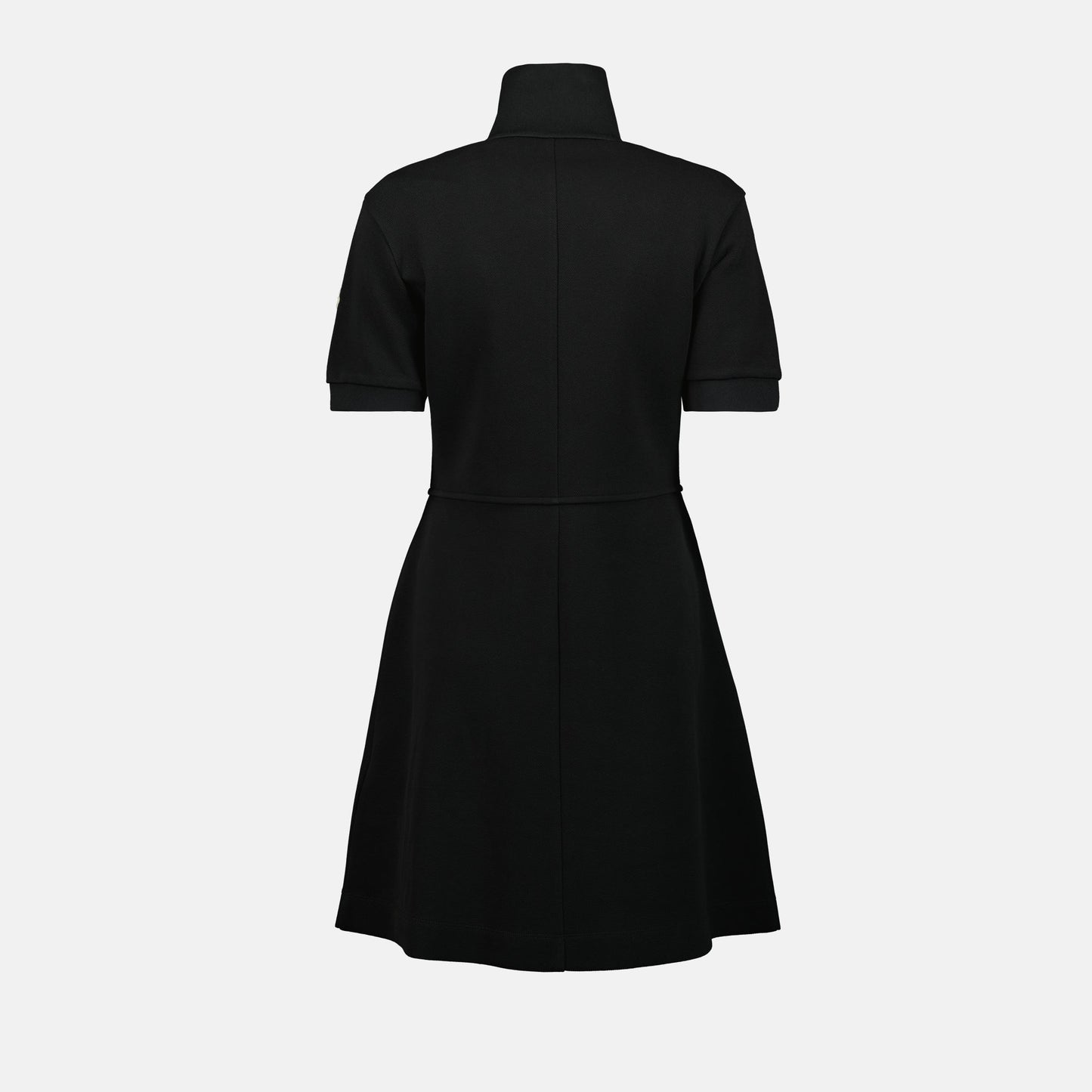 Black dress, Moncler dress, zip dress, summer fashion, slim fit dress