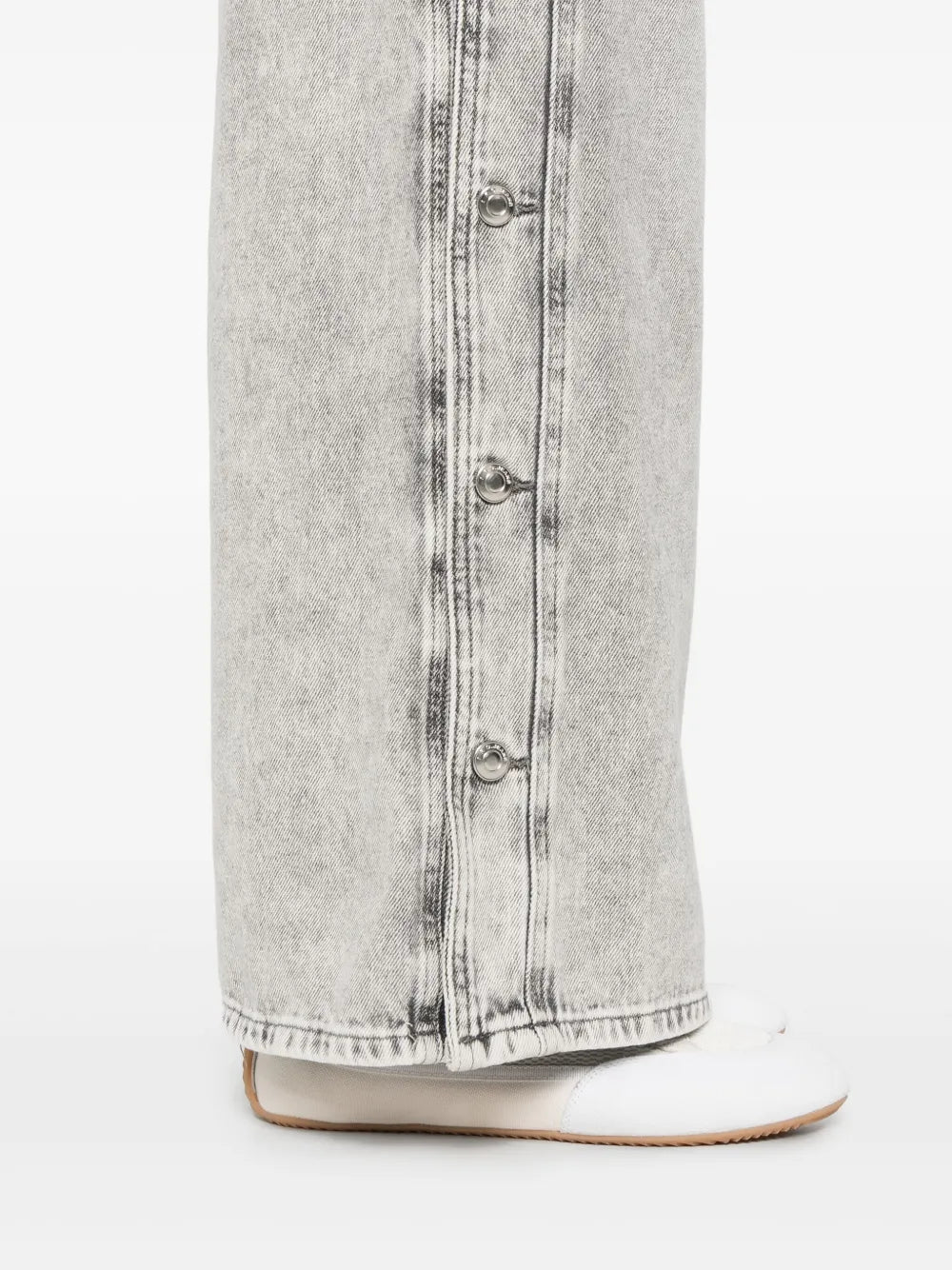 Gray Button Jeans