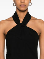 Image de la robe Black Barana par Iro pour femmes - Saison Printemps-Été 2025 - Détail 7