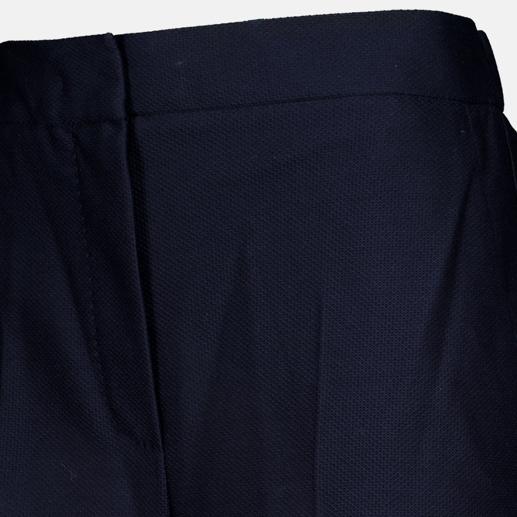 Pantalón de pernera ancha de punto azul marino