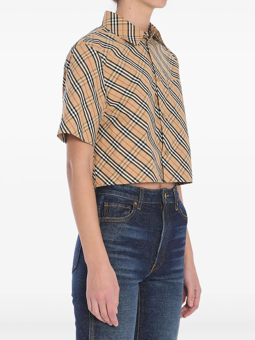 Crop Checked Shirt