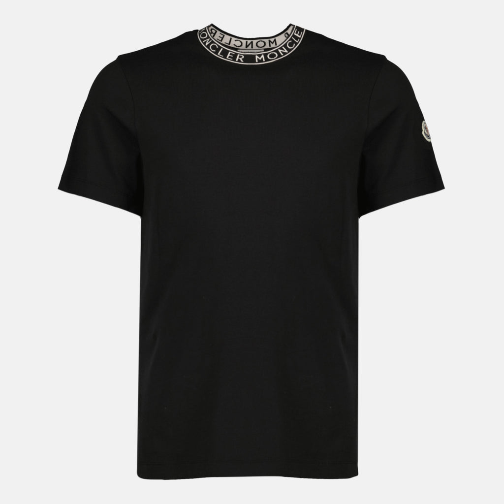Image du T-shirt logo noir Moncler - Homme par Moncler pour Homme - Saison Printemps-Été 2026 - Vue de face