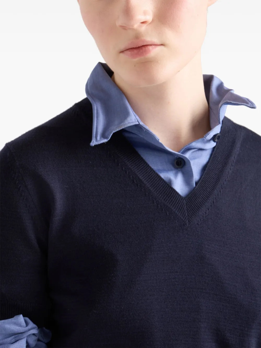 Kurzarm-Wollpullover