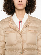 Chaqueta de Plumas Tejida Beige