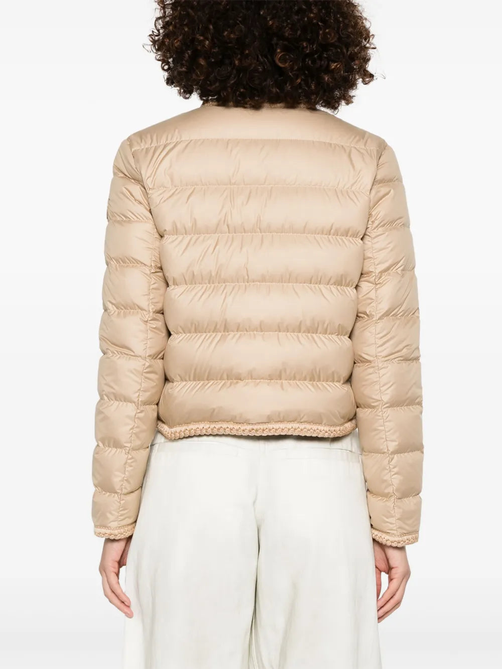 Chaqueta de Plumas Tejida Beige