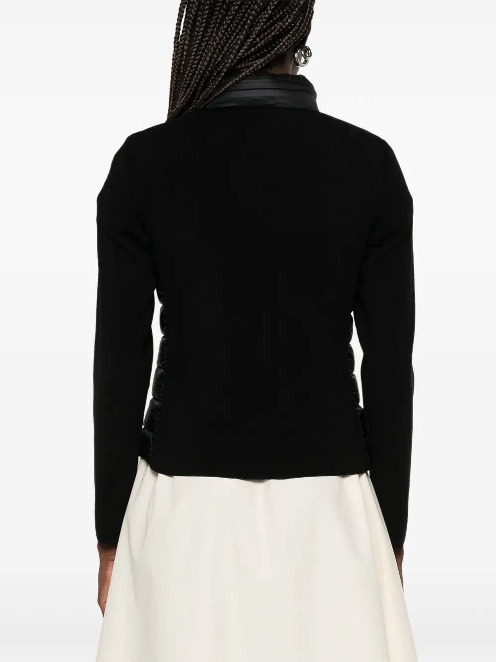 ブラックキルティッドバイマテリアルジャケット