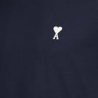 navy blue t-shirt, Heart Logo, organic cotton, casual wear, embroidered logo