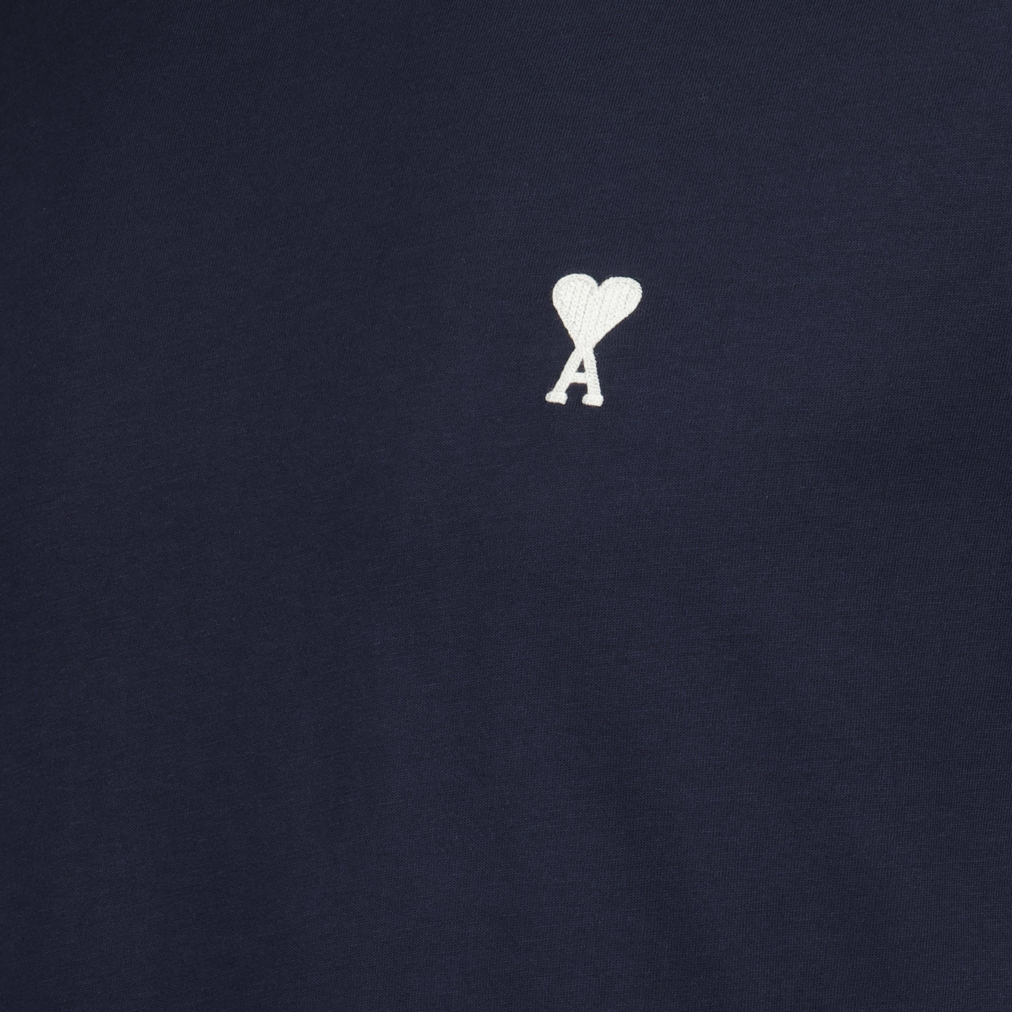 navy blue t-shirt, Heart Logo, organic cotton, casual wear, embroidered logo