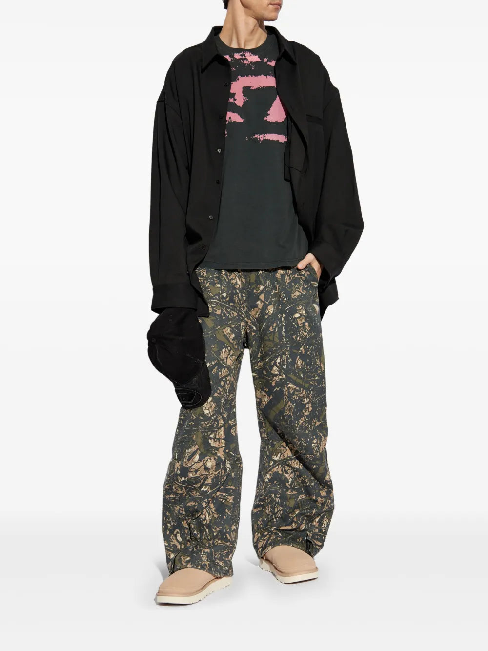 T-box R21, Diesel T-shirt, oversized grey top, casual wear, men's designer T-shirt