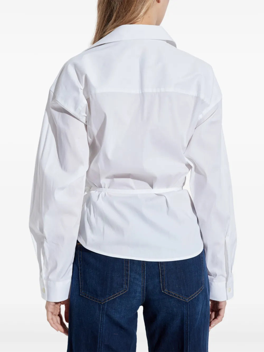 V-Delphi blouse, Diesel blouse, women's fashion, poplin top, elegant blouse