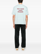 Light Blue Slogan T-shirt