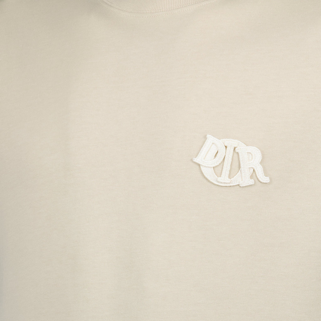 beige t-shirt, logo t-shirt, Dior t-shirt, embroidered logo, men's fashion