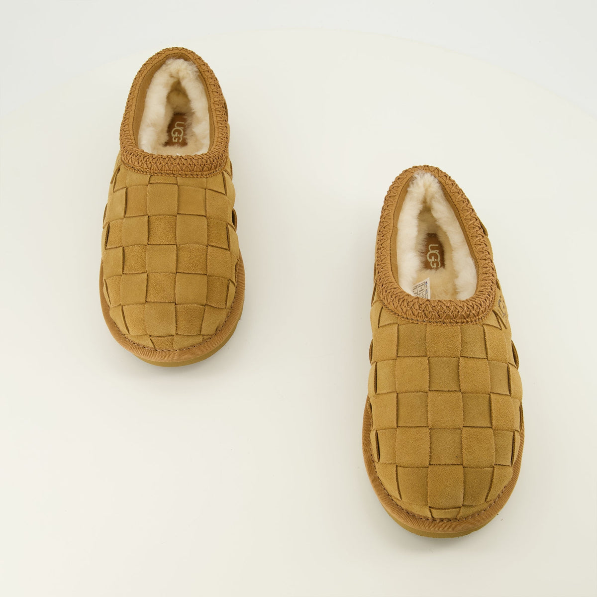 Tasman Woven 브라운 스웨이드 뮬