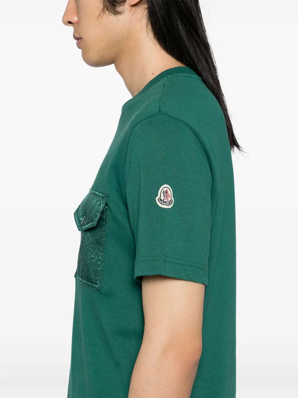 Image of Monogram Pocket T-Shirt by Moncler for Men - Season Spring-Summer 2025 - Detail View 6