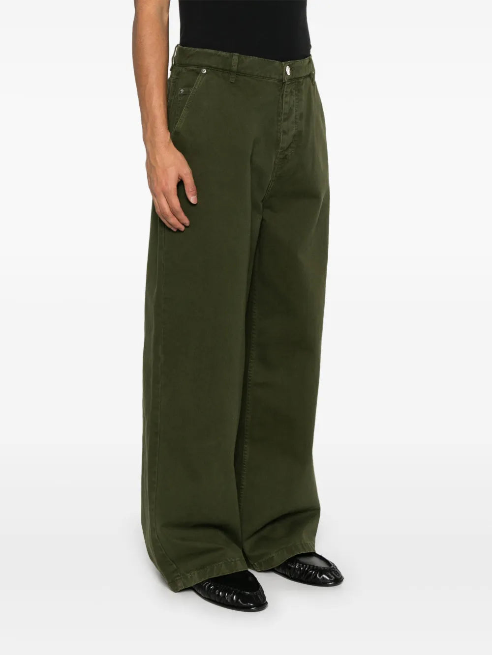 Jeans Khaki a Gamba Larga