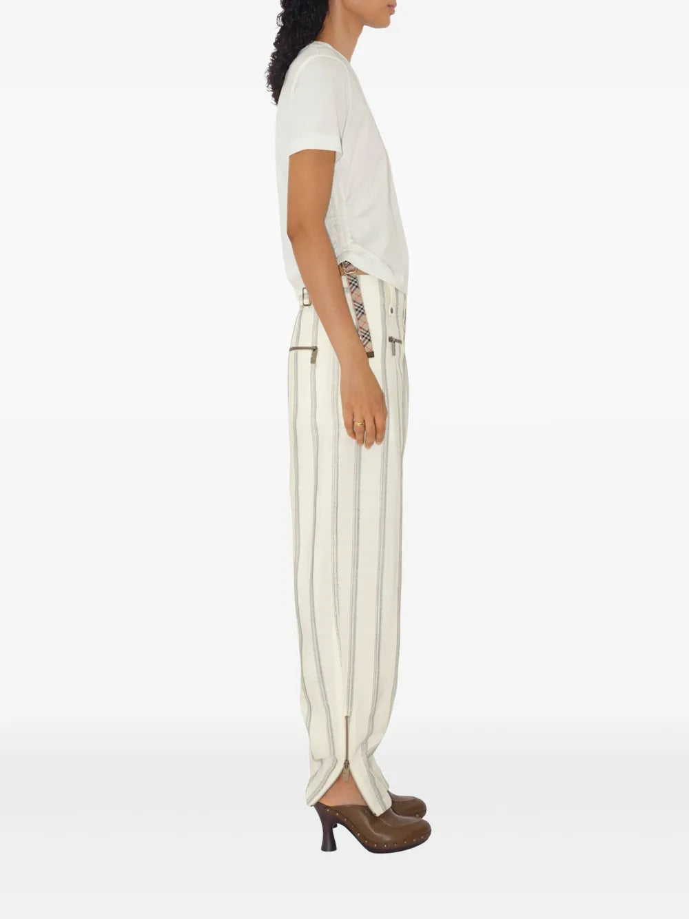 Image of White Festival T-shirt by Burberry for Women - Season Spring-Summer 2025 - Model view 1