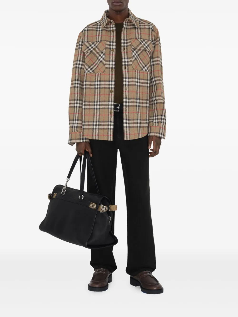 Checkered Cotton and Linen Shirt