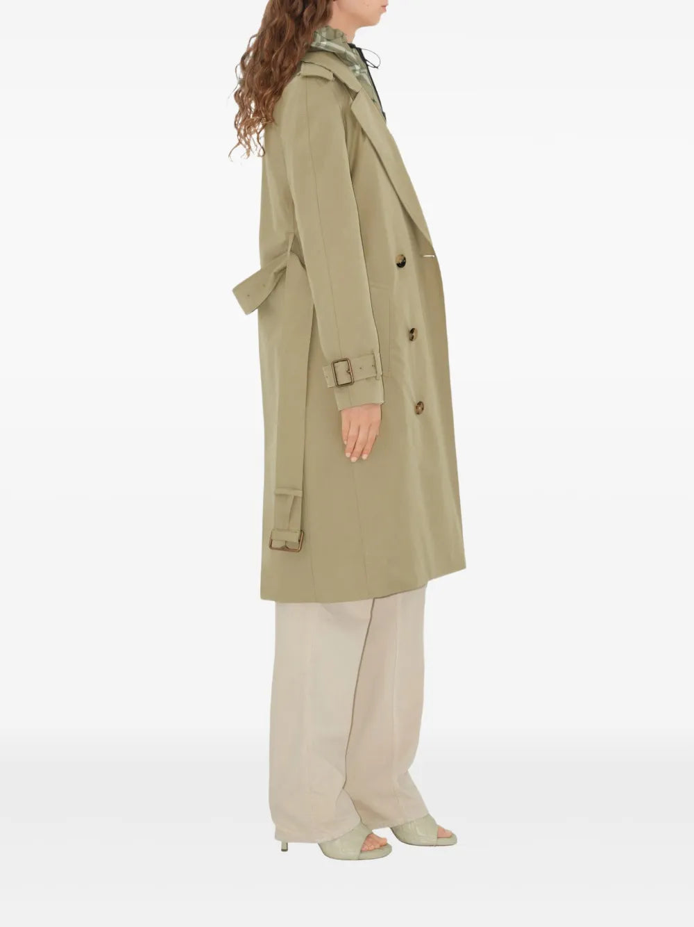 Trench-coat lungo beige