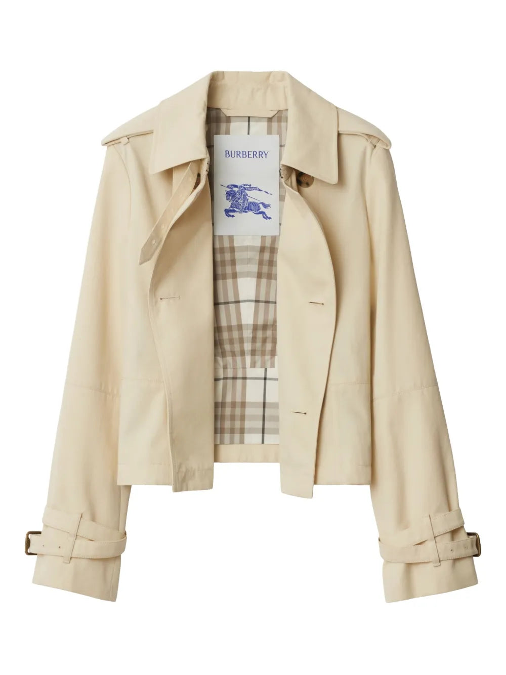 Abrigo Trench Corto Beige