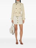 Abrigo Trench Corto Beige