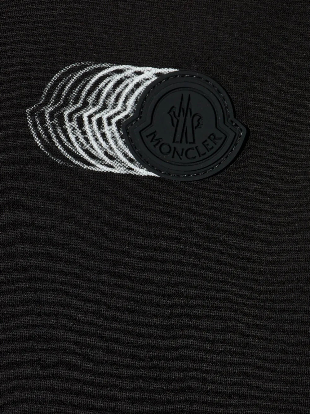Imagem da T-shirt com logótipo danificado da Moncler para Homens - Temporada Primavera-Verão 2025 - Detalhe 7