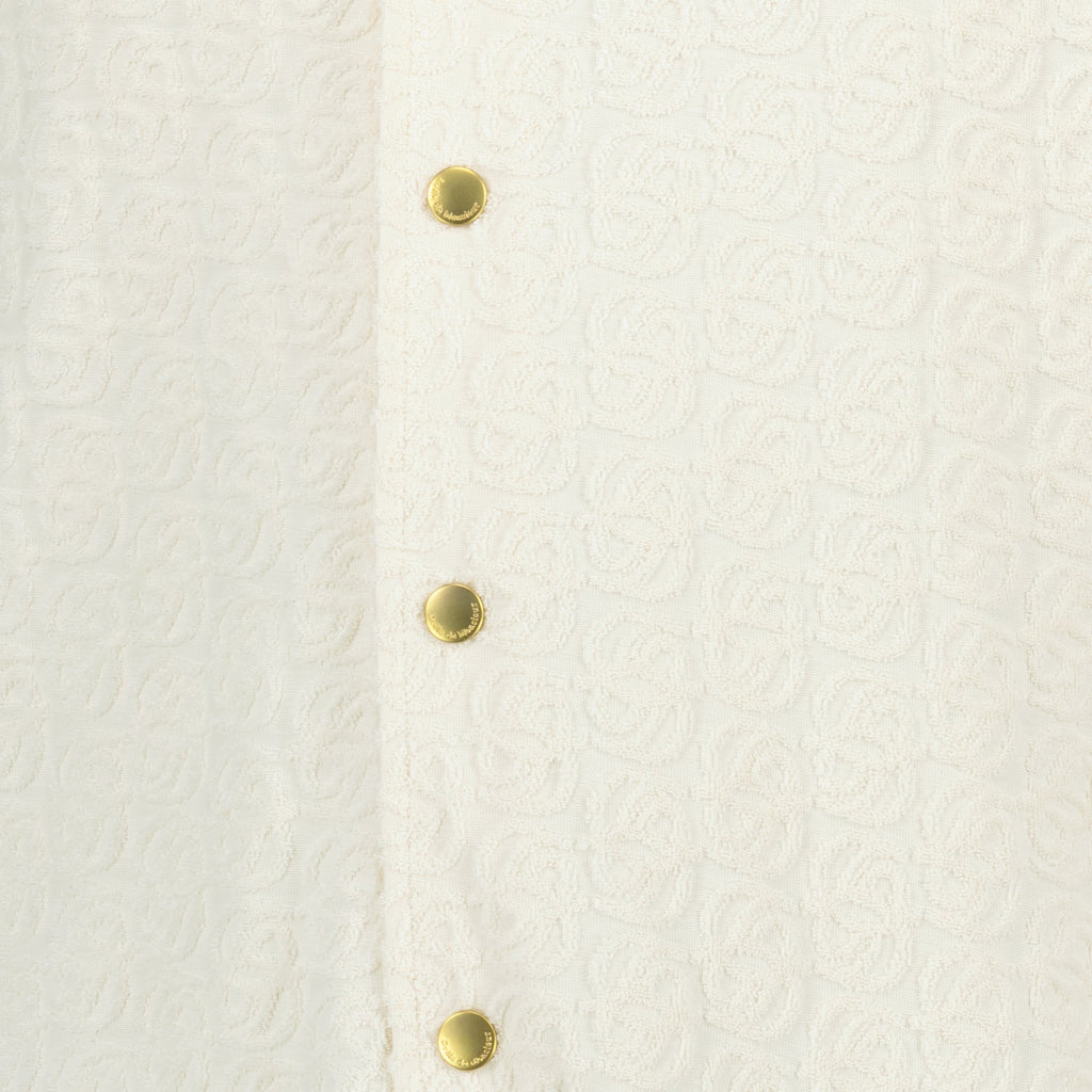 Image of Monogramme White Shirt - Drôle de Monsieur by Drole De Monsieur for Men - Season Spring-Summer 2026 - Detail View 2