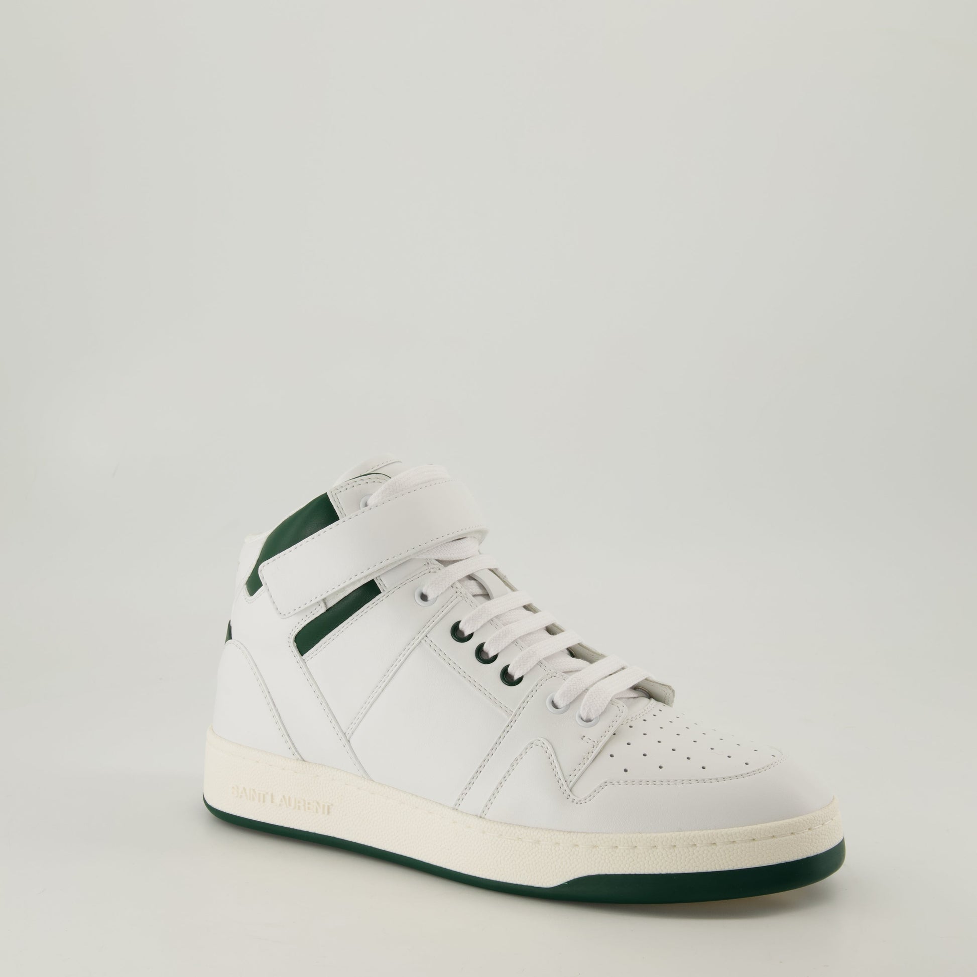 high-top sneakers, leather sneakers, white green sneakers, Lax sneakers, sneakers 2024