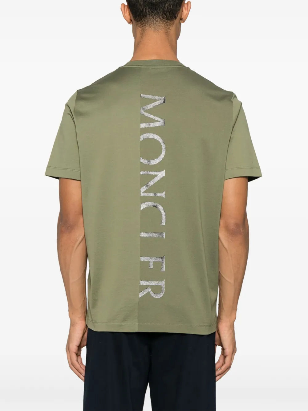 Image of Vertical Logo T-shirt by Moncler for Men - Season Spring-Summer 2025 - Detail View 1