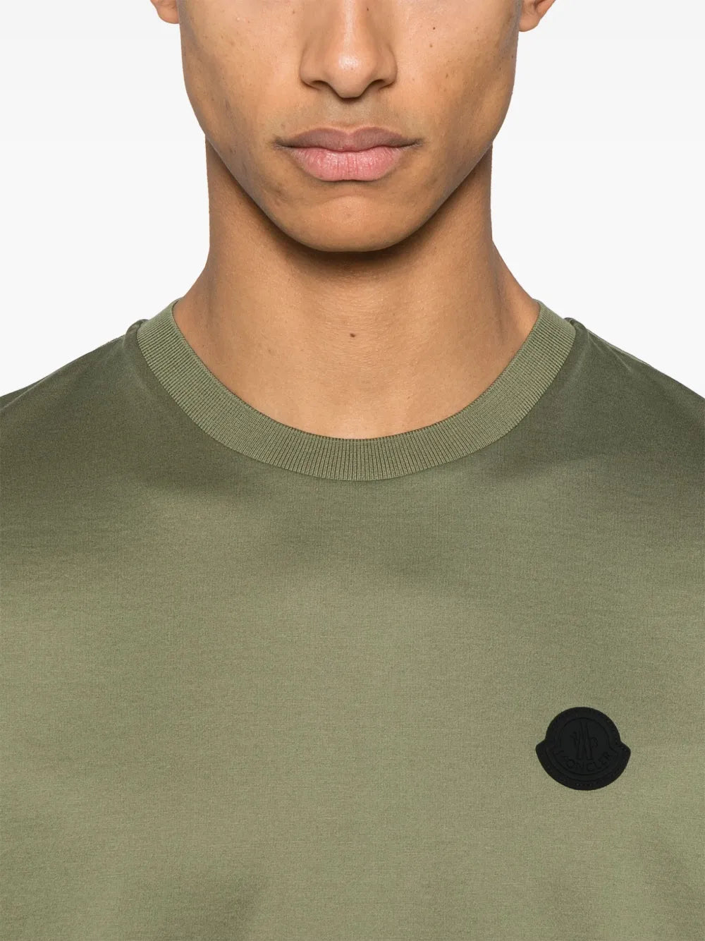 Image of Vertical Logo T-shirt by Moncler for Men - Season Spring-Summer 2025 - Detail View 6