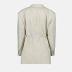 Imagen de un blazer de lana beige de Rabanne para mujeres - Temporada Primavera-Verano 2025 - Vista detallada 2