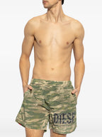 Image of Camouflage Print Swim Shorts by Diesel for Men - Season Spring-Summer 2025 - Back View