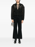 blouse Rixi, Iro blouse, puff sleeve blouse, V-neck blouse, embroidered blouse