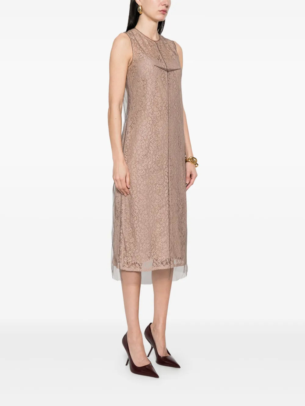 fendi dress women Fendi Lace Midi Dress