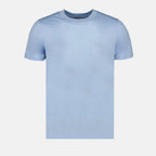 Icons Blue T-shirt, Dior Autumn-Winter 2024, luxury cotton T-shirt, elegant blue apparel, premium men's fashion