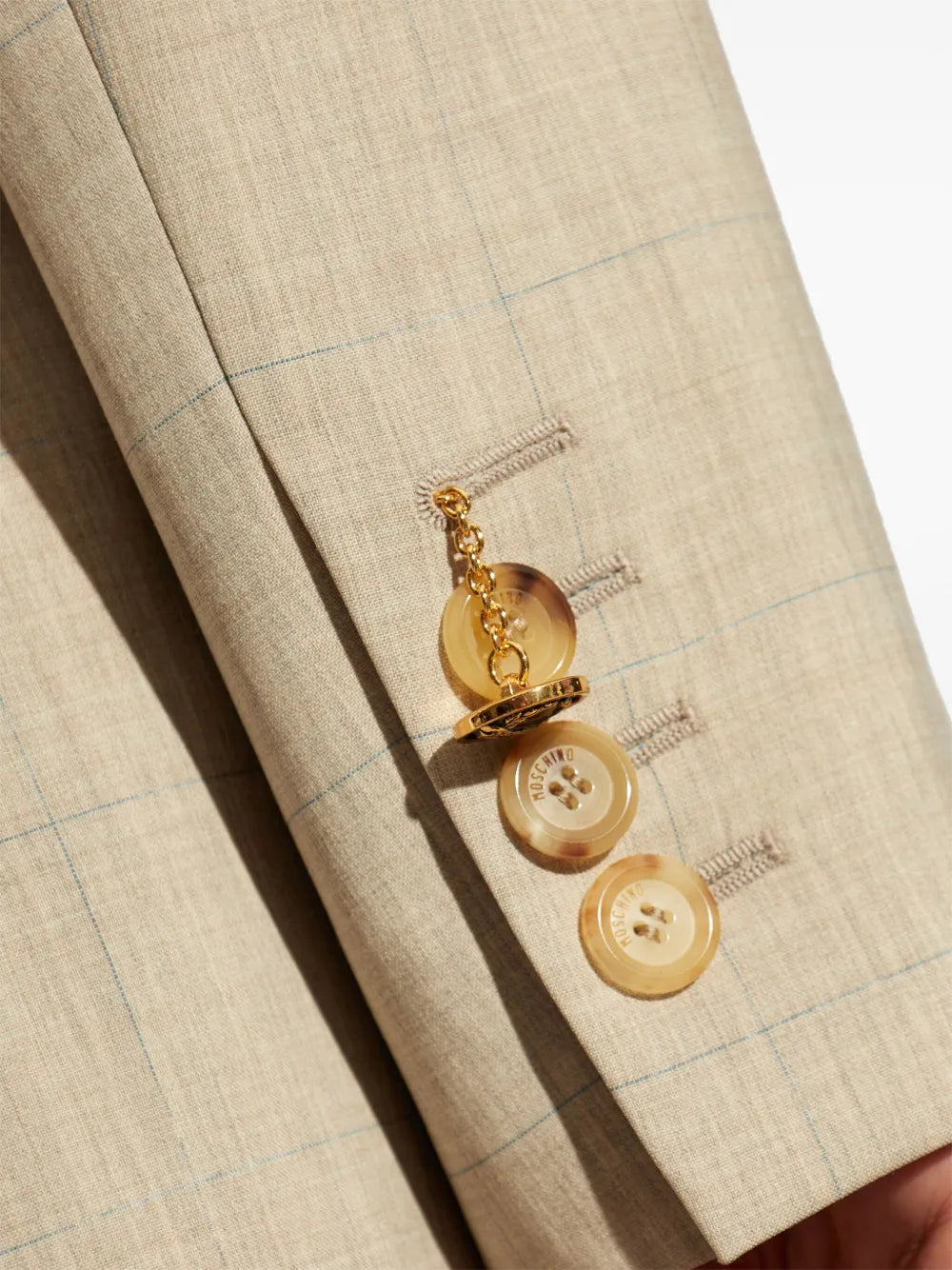 Beige Checkered Blazer