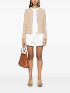 Hanno white shorts, Iro cotton shorts, adjustable waist shorts, women's summer shorts, chic white shorts