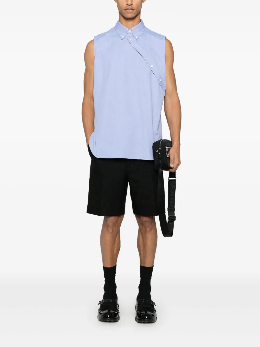 Image of Fendi Black Linen Shorts by Fendi for Men - Season Spring-Summer 2025 - Back View