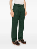 Image of Cargo Pant in Kaki Wool by Drole De Monsieur for Men - Season Spring-Summer 2025 - Detail View 1