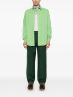 Image of Cargo Pant in Kaki Wool by Drole De Monsieur for Men - Season Spring-Summer 2025 - Back View