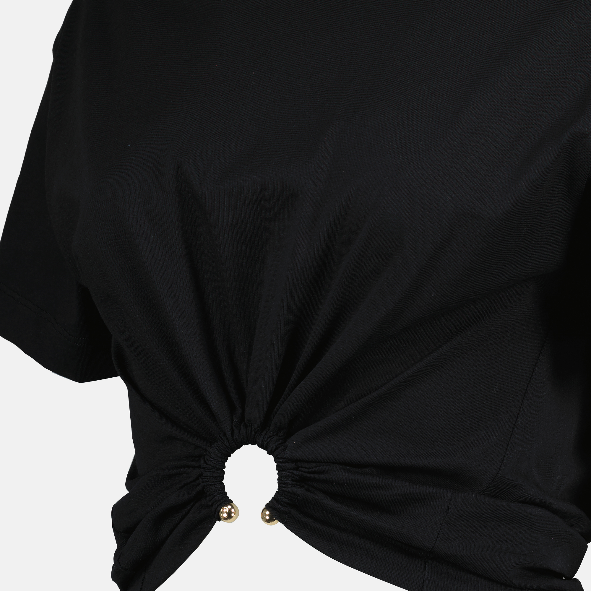 black t-shirt, Rabanne t-shirt, cotton t-shirt, casual wear, women’s fashion