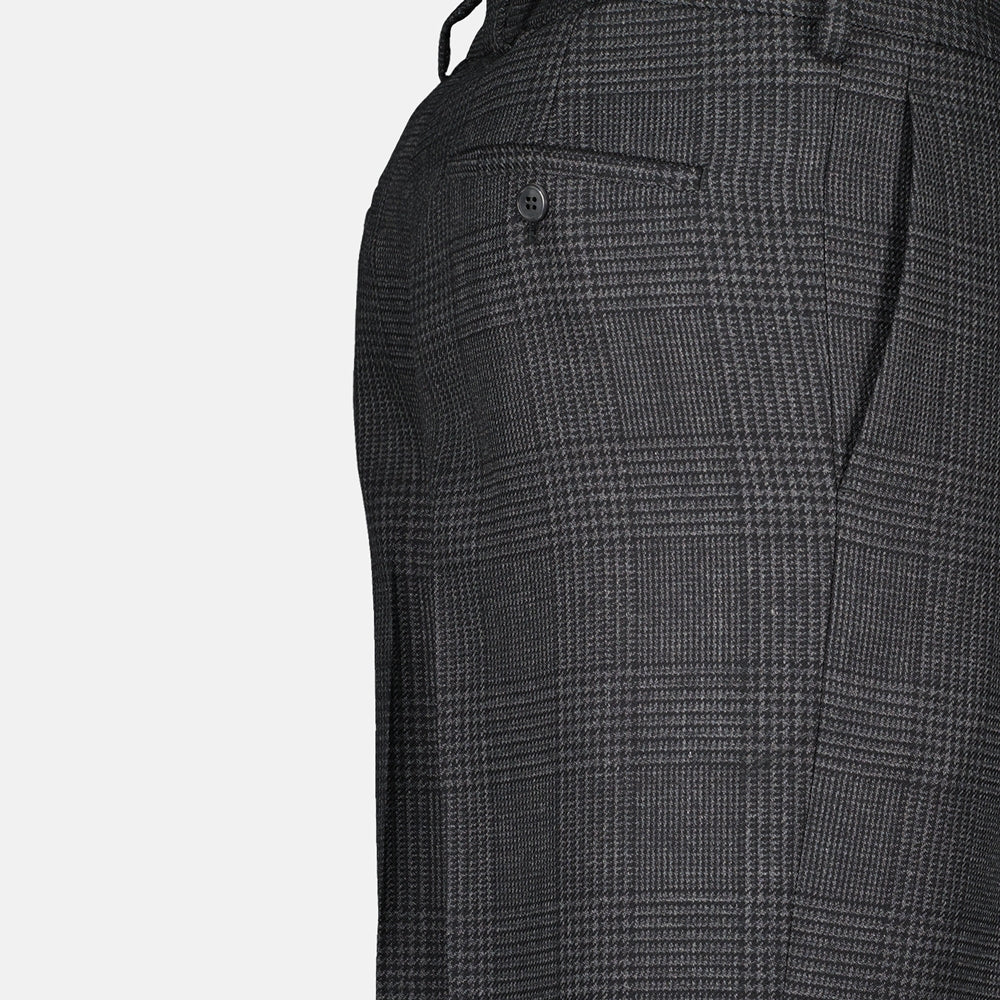 Imagen de Pantalones de Lana a Cuadros Grises de Prada para Hombres - Temporada Otoño-Invierno 2024 - Vista de Detalle 5