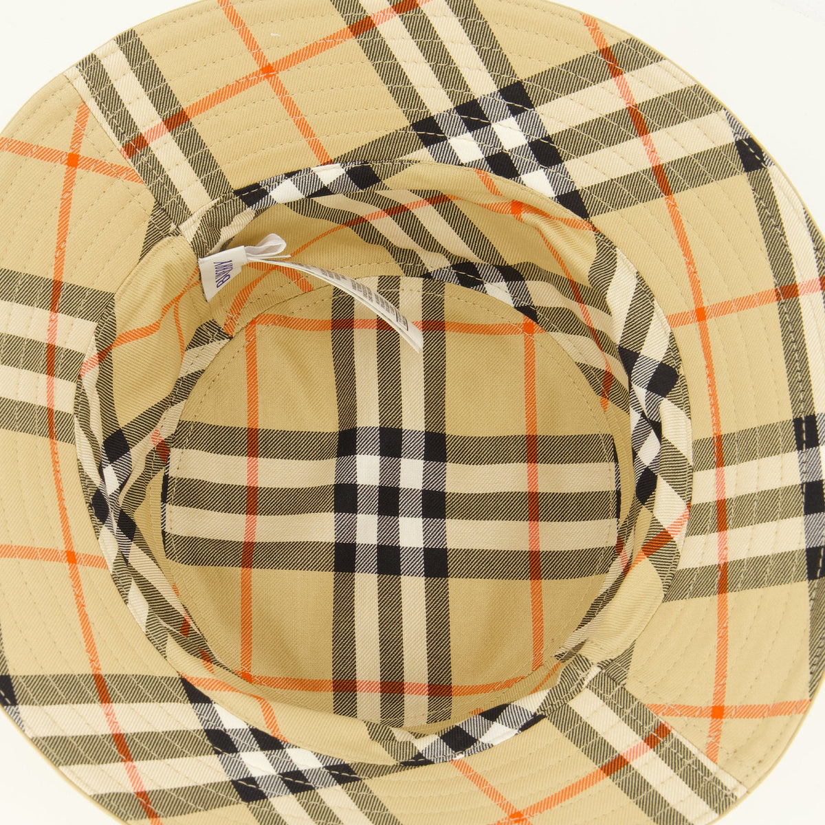 Cappello a secchiello reversibile in gabardine di cotone