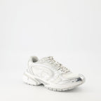 Diesel sneakers, S-Pro-V-Dense Low W, breathable mesh shoes, non-slip rubber sole, metallic effect footwear