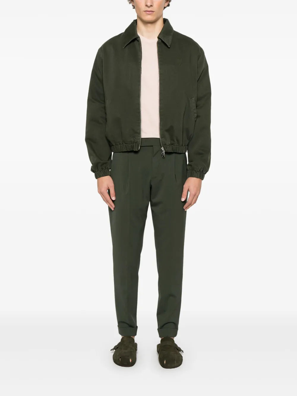 Bilde av Bomber Ami de coeur Kaki fra Ami PARIS for menn - Sesong Vår-Sommer 2025 - Bakvisning