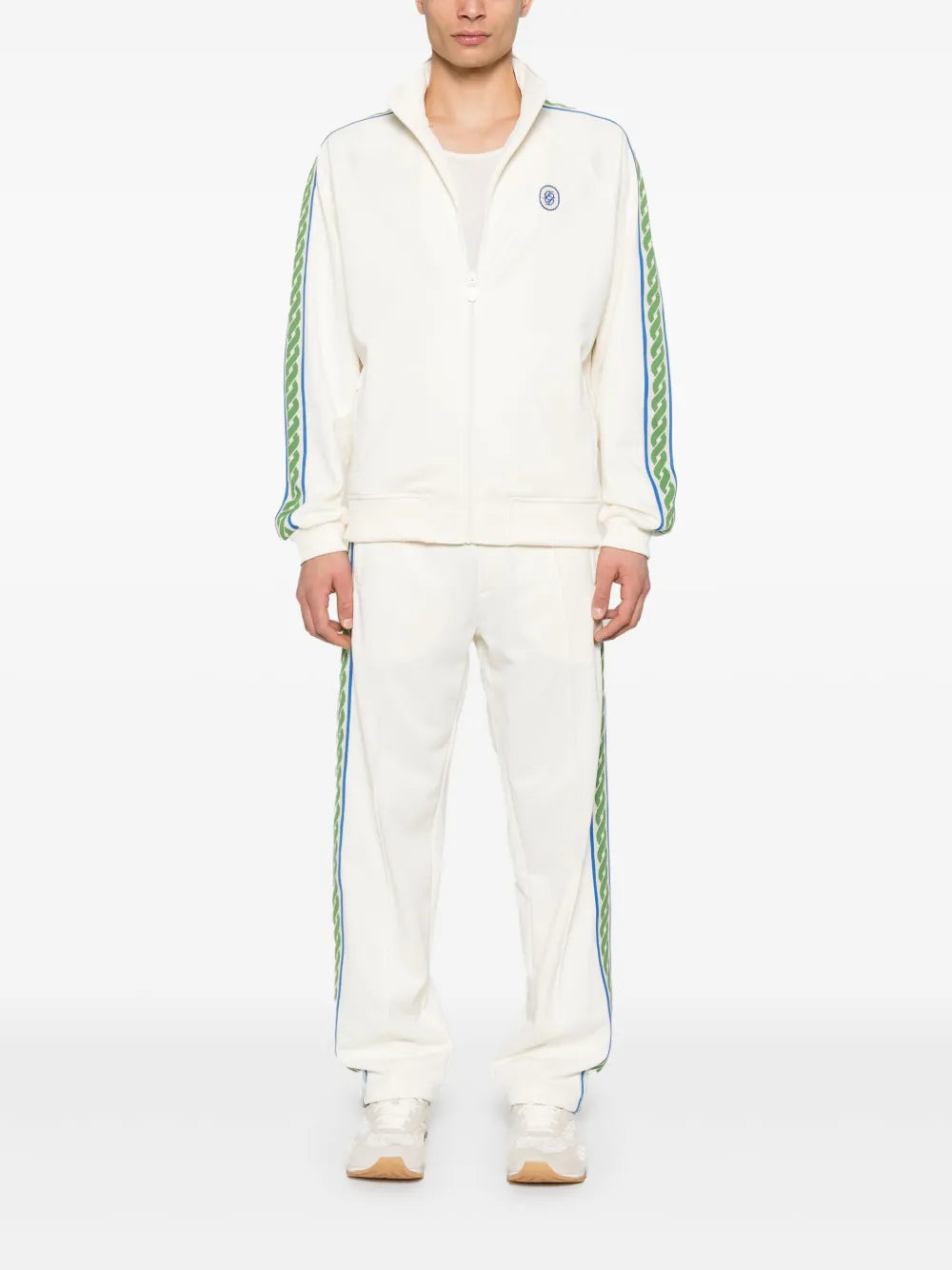 White Track Woven Sweatpants