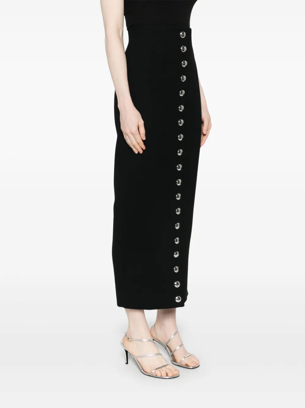 long skirt, button-up skirt, Brynlee skirt, black skirt, cotton skirt