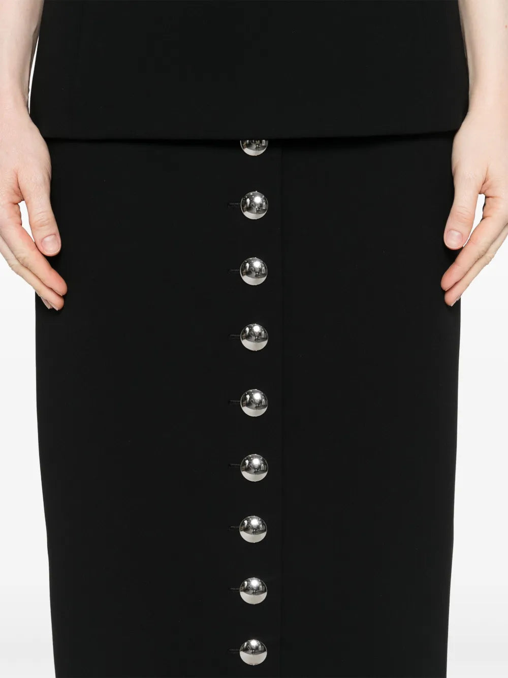 long skirt, button-up skirt, Brynlee skirt, black skirt, cotton skirt